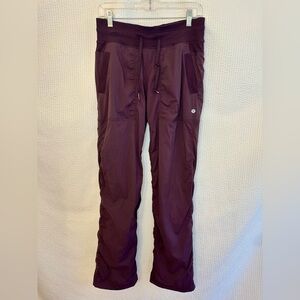 Lululemon Dance Studio Lined Black Cherry Merlot Pants Size: 6